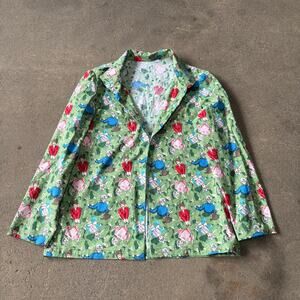 Vintage Golden Girls Blazer Jacket Womens L 46 Green TV Handmade Betty White